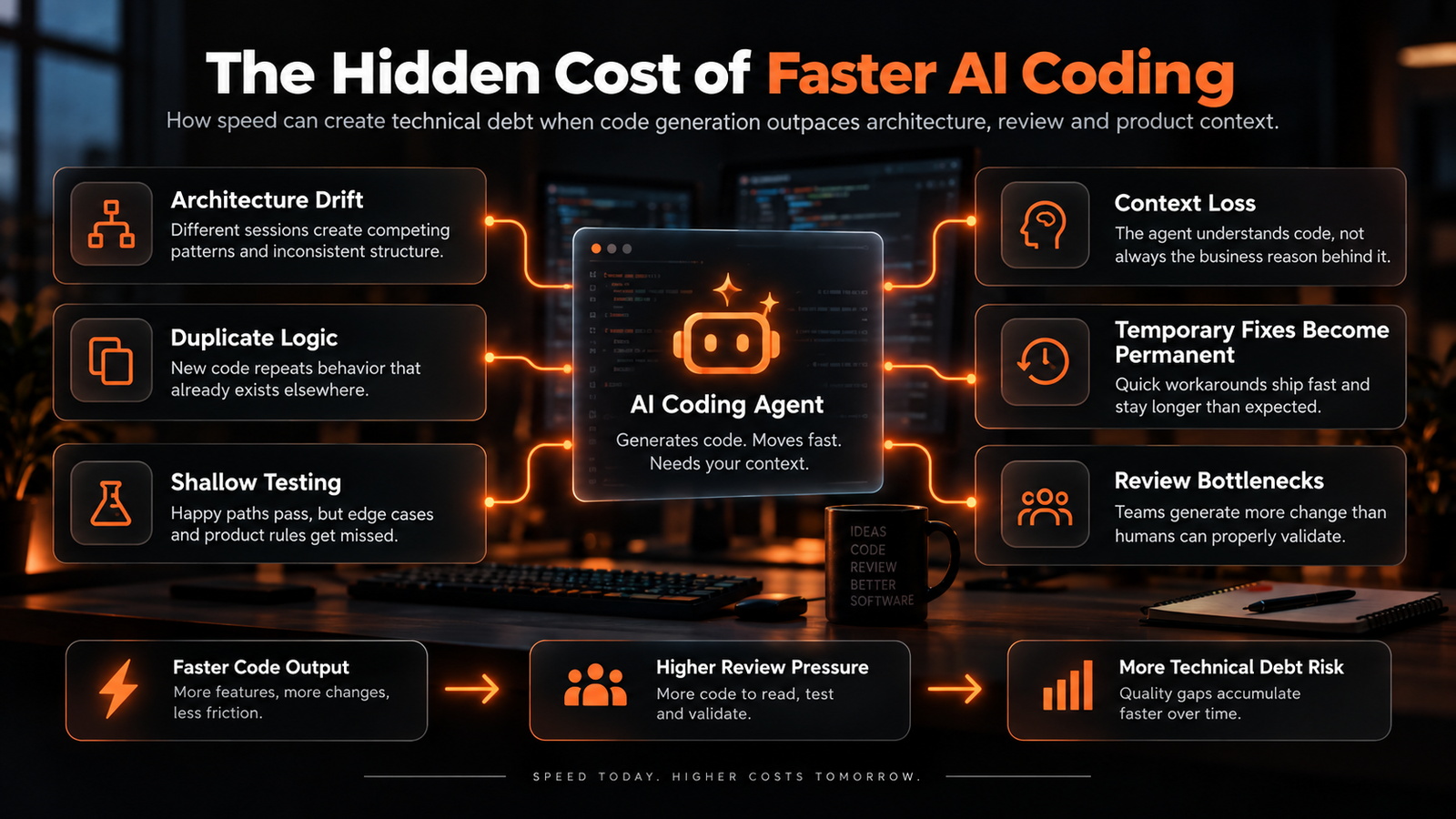 The hidden cost of faster AI coding and technical debt risks